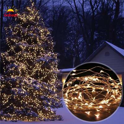 New 2M 5M 10M Copper Silver Wire LED String lights Waterproof Holiday lighting For Fairy Christmas Tree Wedding Party Decoration